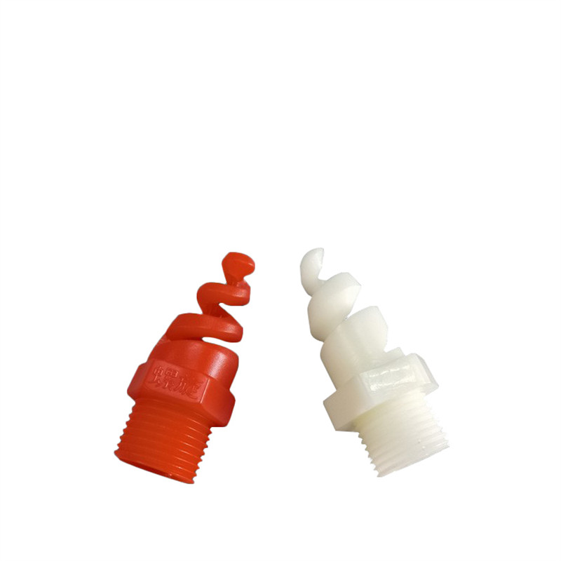 1/4 a 1 pulgada plástico rojo blanco pp boquilla de gas de escape espiral